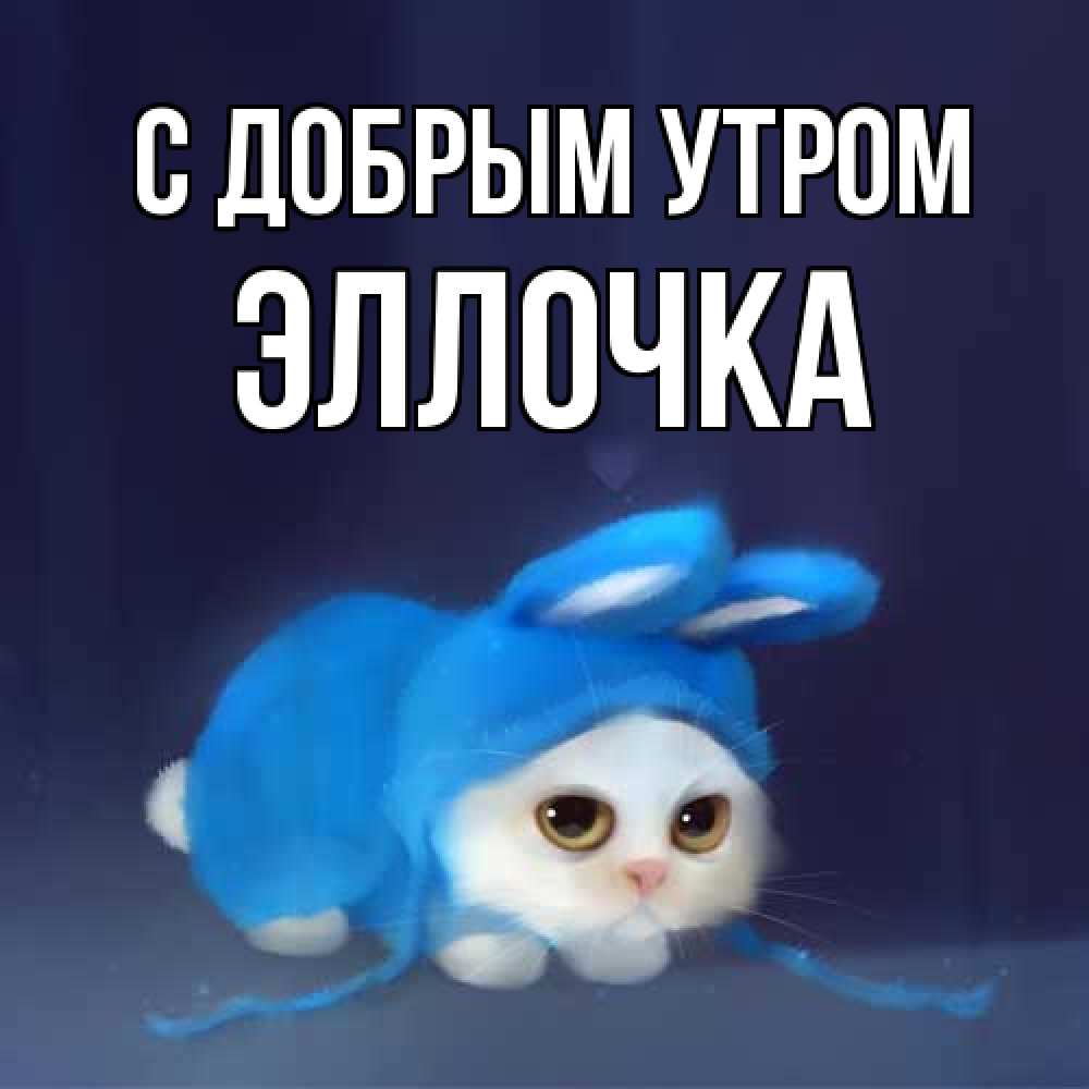 Открытка  с именем. Эллочка, С добрым утром  