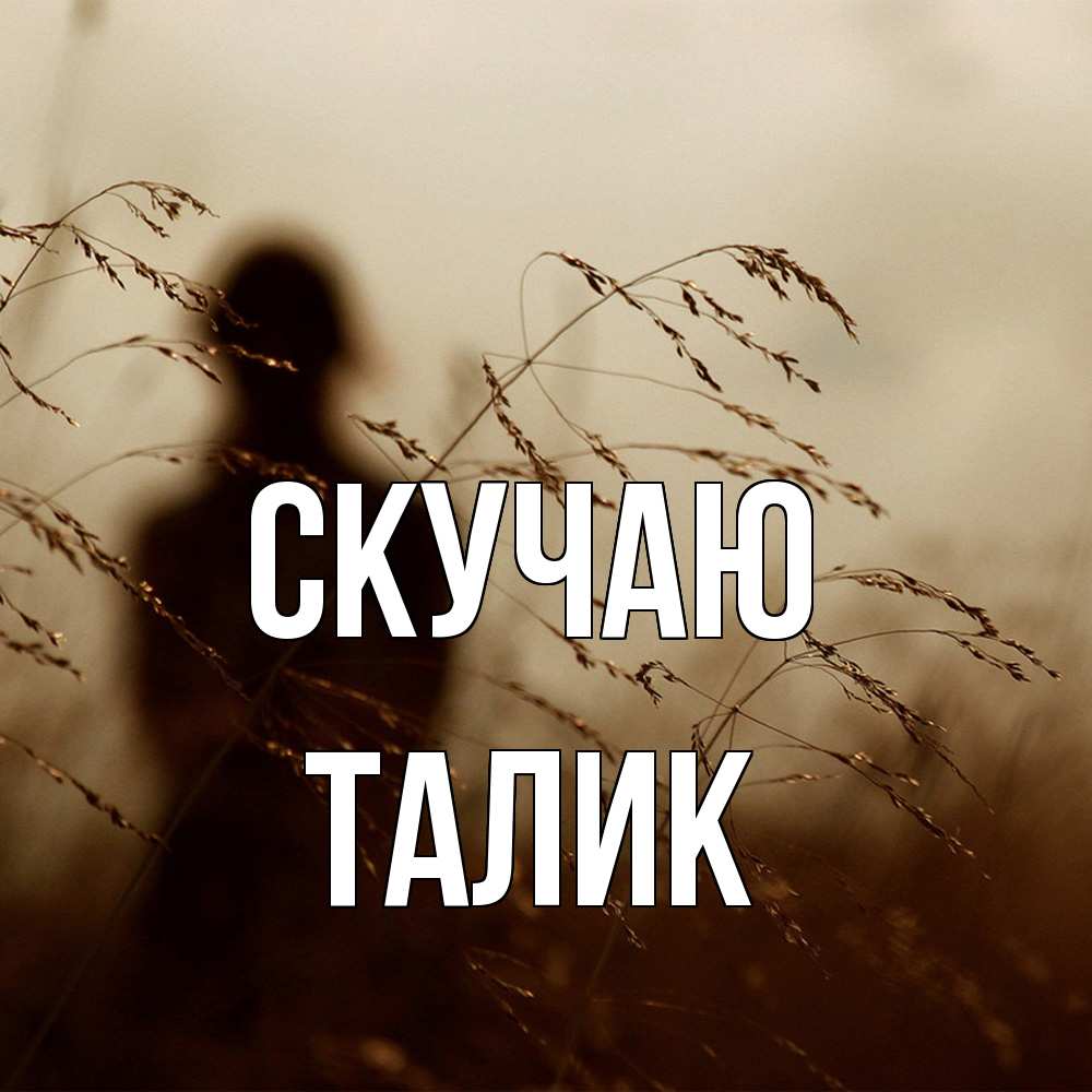 Открытка  с именем. Талик, Скучаю  
