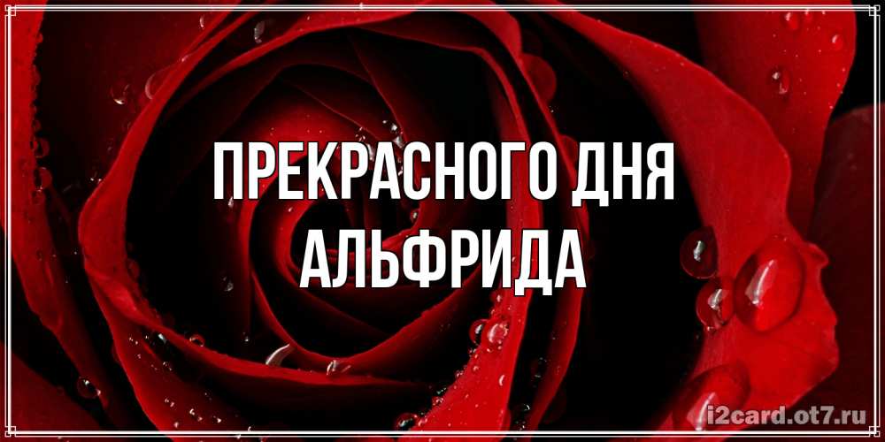 Открытка  с именем. Альфрида, Прекрасного дня  