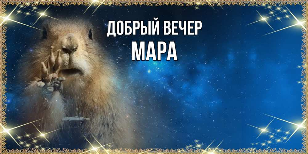 Открытка  с именем. Мара, Добрый вечер  