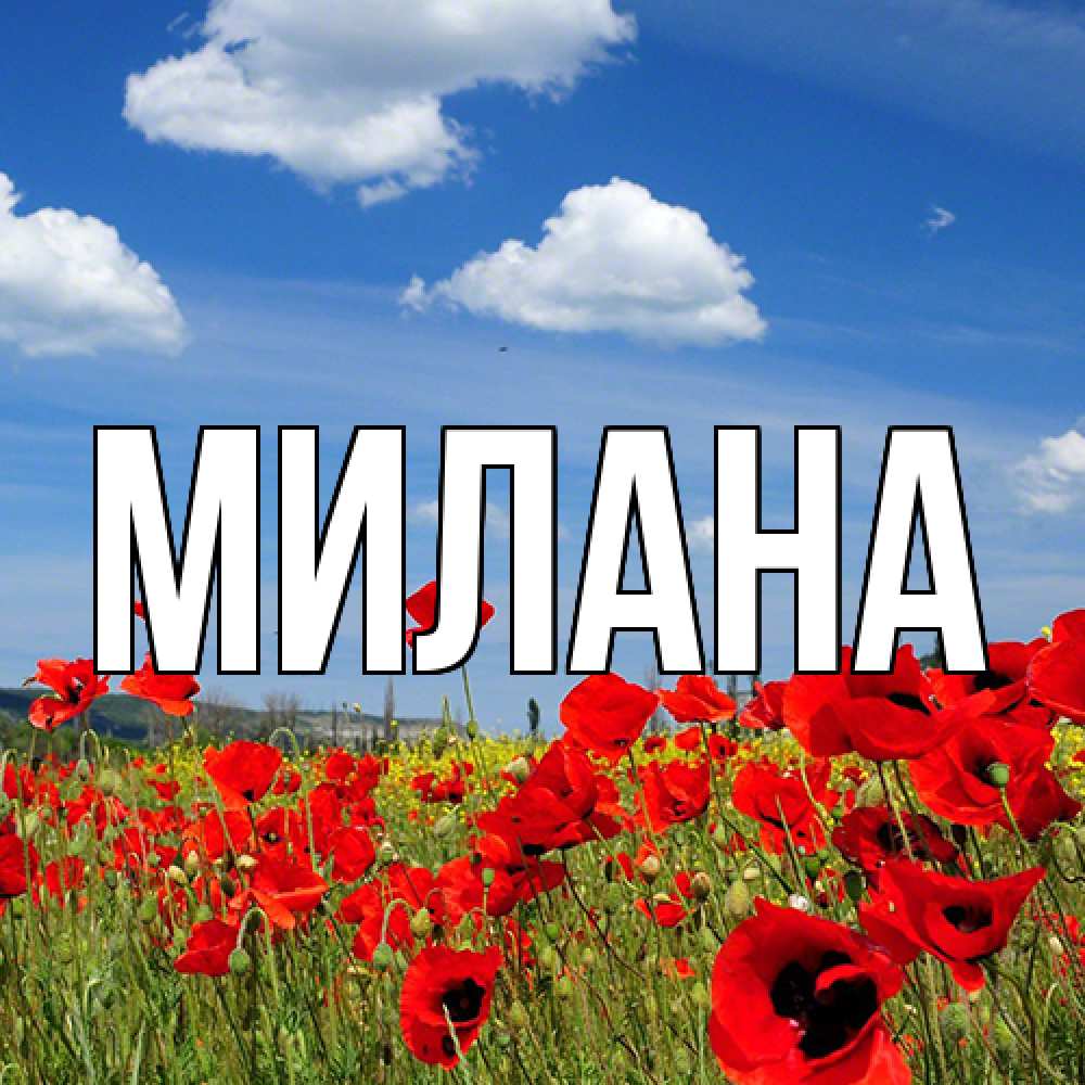 Открытка  с именем. Милана, Главная  