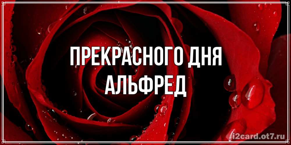 Открытка  с именем. Альфред, Прекрасного дня  
