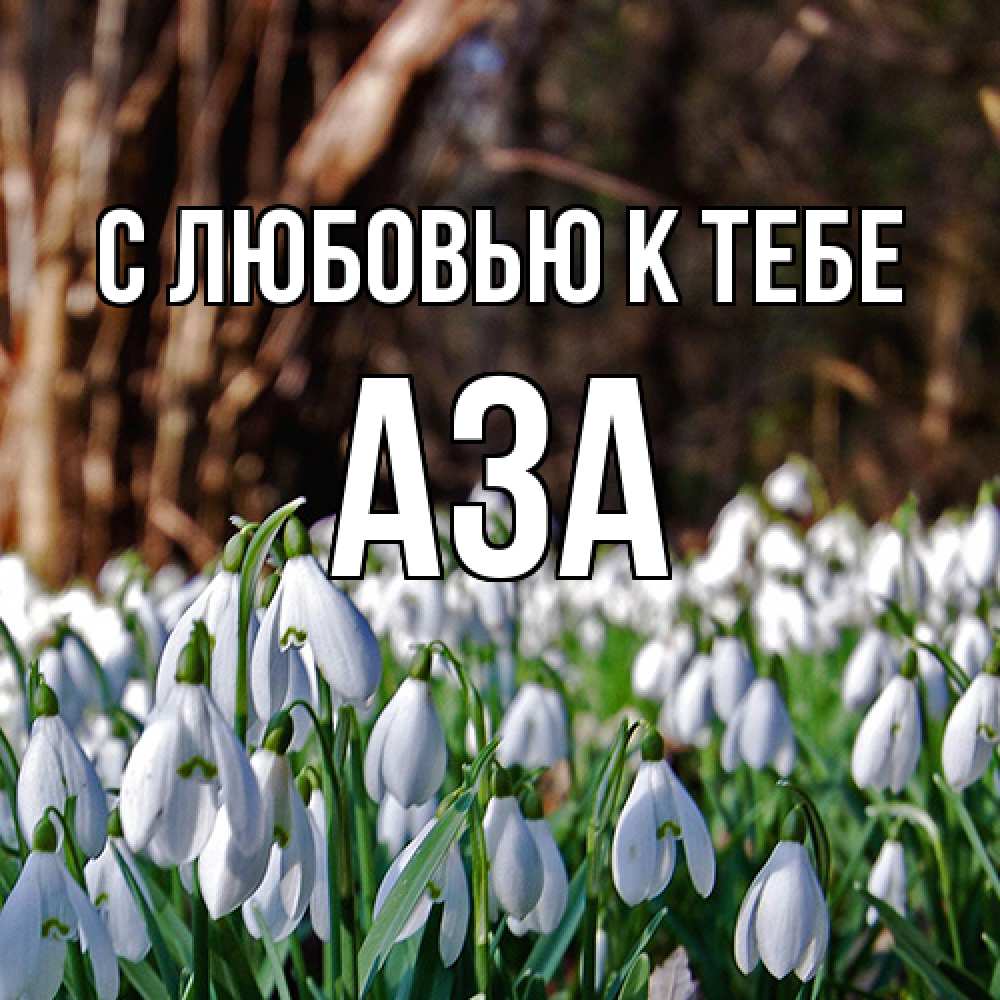 Открытка  с именем. Аза, С любовью к тебе  