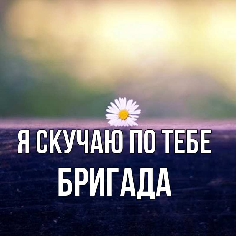 Картинка Я скучаю по тебе, Бригада