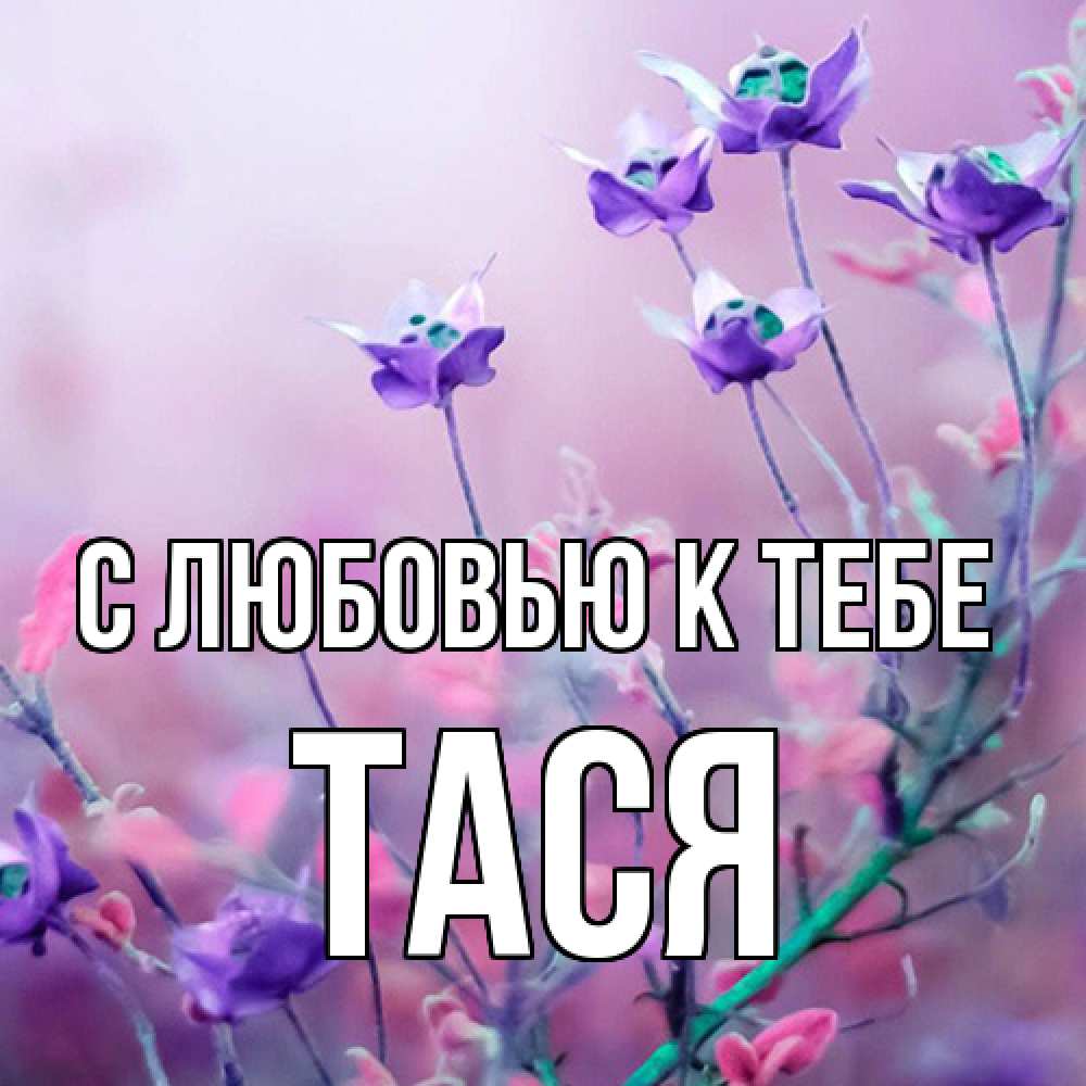 Открытка  с именем. Тася, С любовью к тебе  