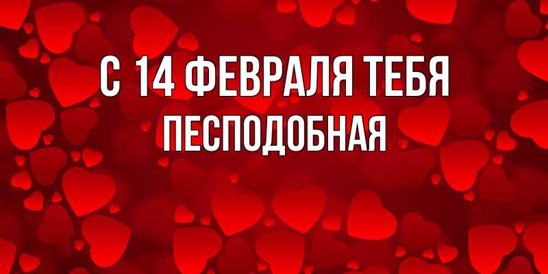 Картинка С 14 февраля тебя, Песподобная