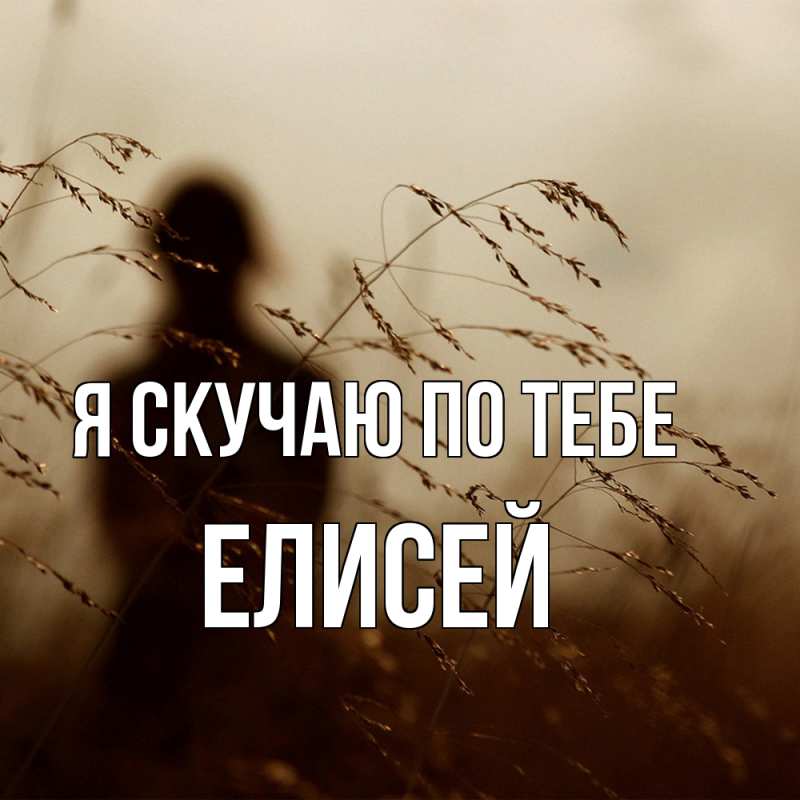 Картинка Я скучаю по тебе, Елисей