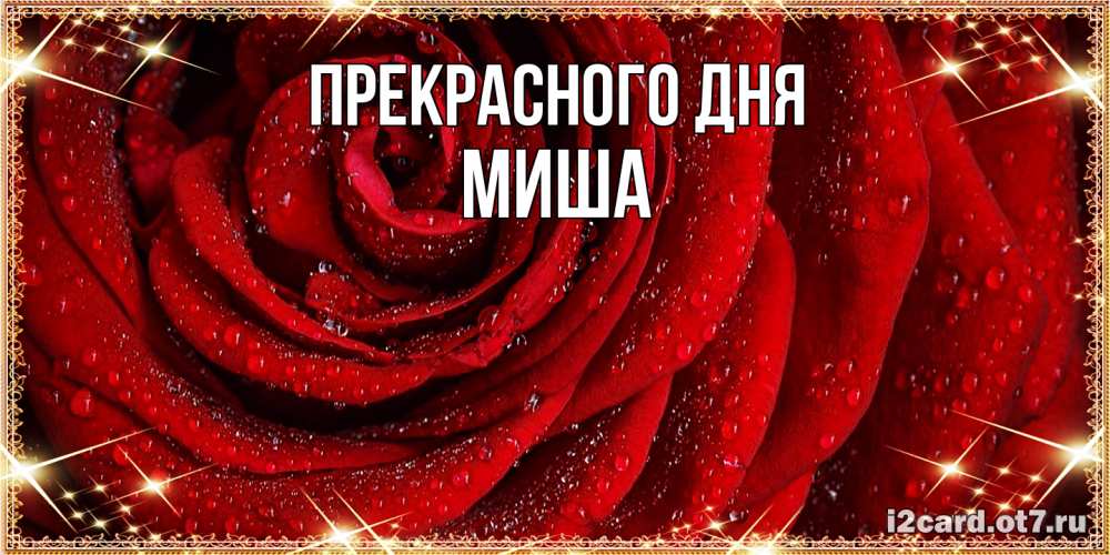 Открытка  с именем. Миша, Прекрасного дня  