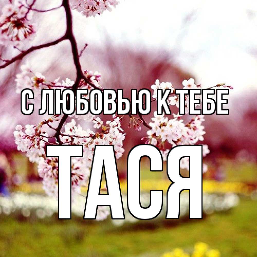 Открытка  с именем. Тася, С любовью к тебе  