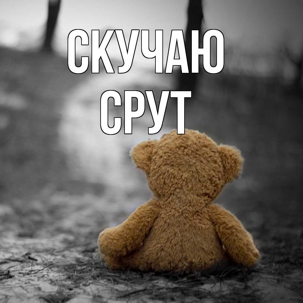 Открытка  с именем. срут, Скучаю  