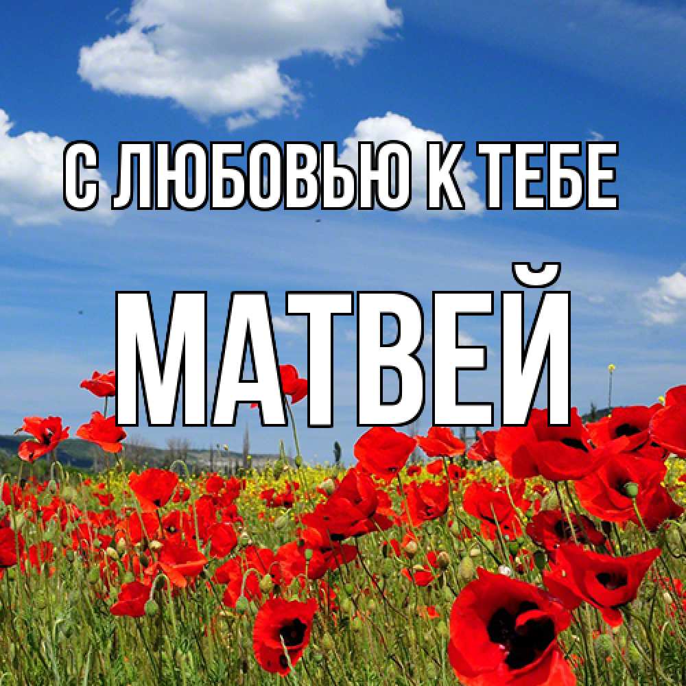 Открытка  с именем. Матвей, С любовью к тебе  