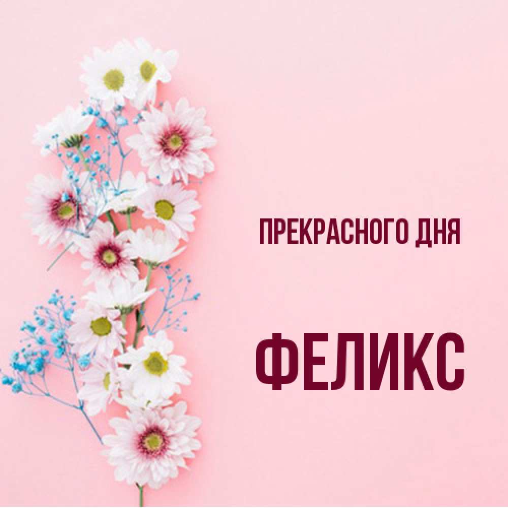 Открытка  с именем. Феликс, Прекрасного дня  