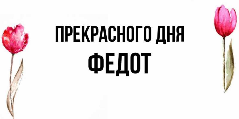 Картинка Прекрасного дня, Федот
