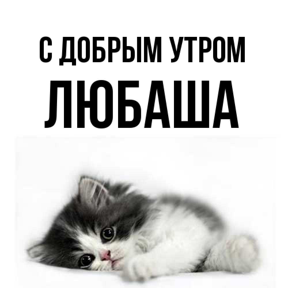 Открытка  с именем. ЛЮБАША, С добрым утром  