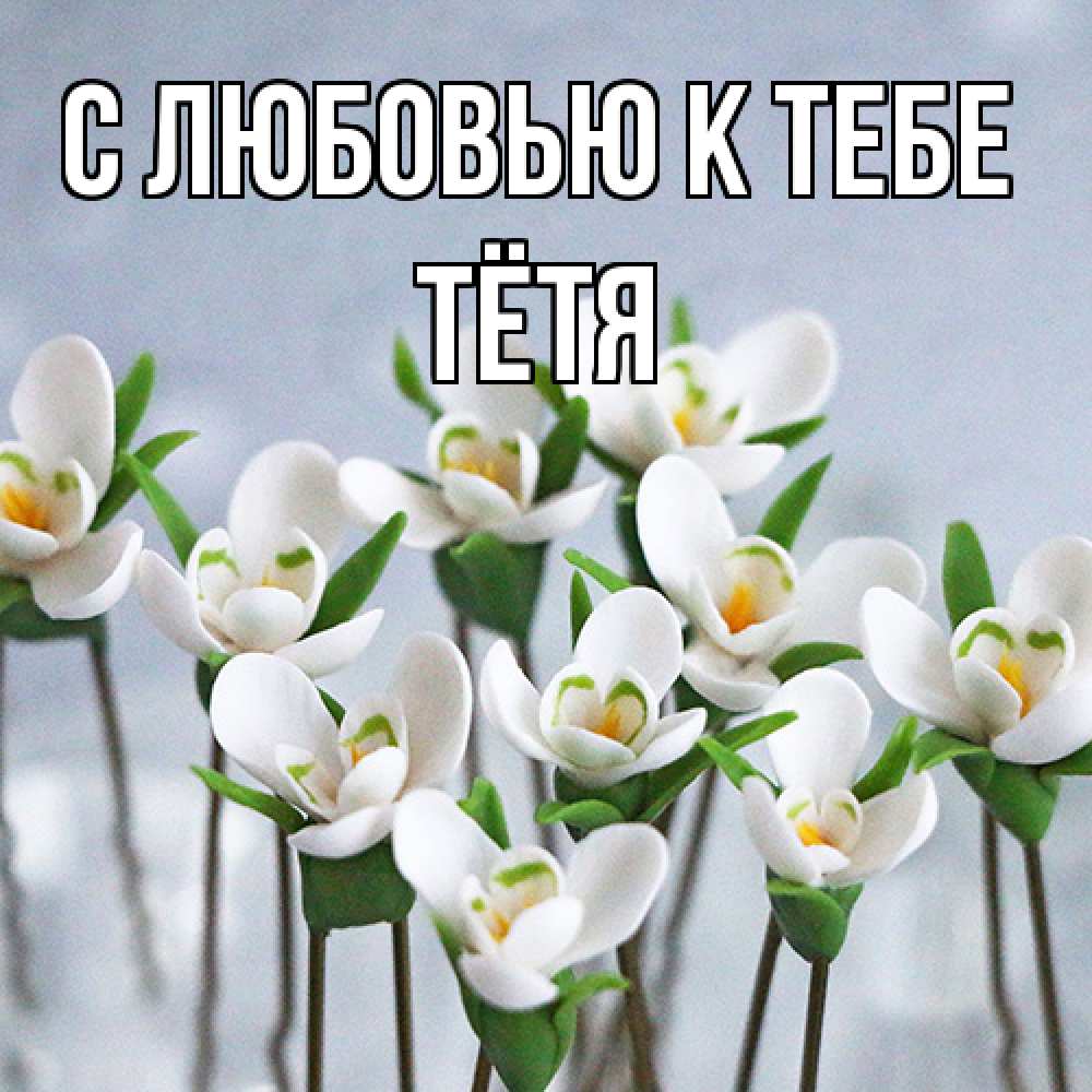Открытка  с именем. Тётя, С любовью к тебе  