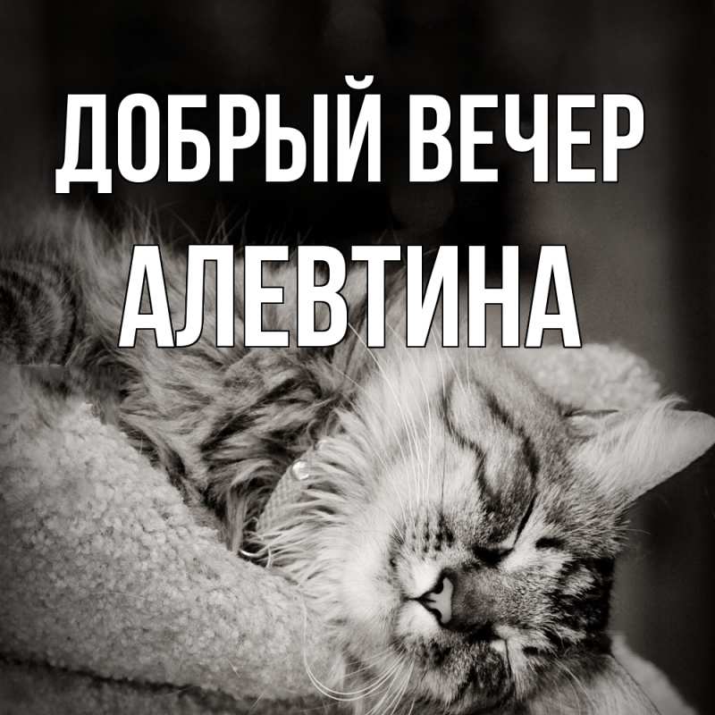 Картинка Добрый вечер, Алевтина