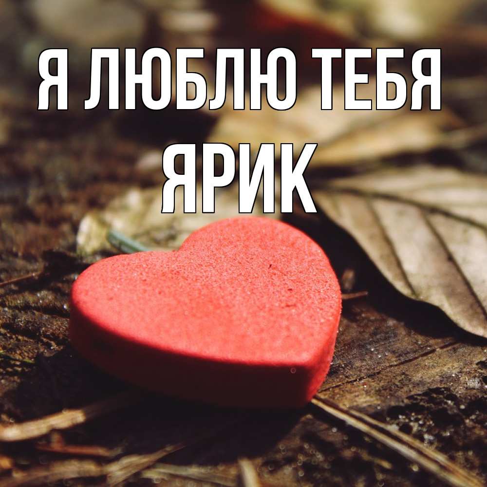 Открытка  с именем. Ярик, Я люблю тебя  