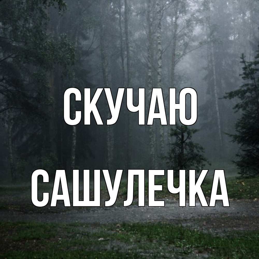 Открытка  с именем. Сашулечка, Скучаю  