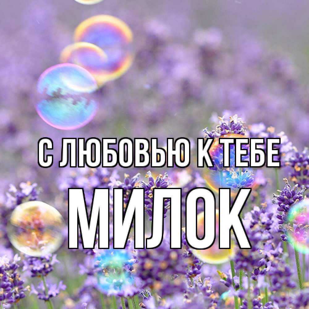 Открытка  с именем. Милок, С любовью к тебе  