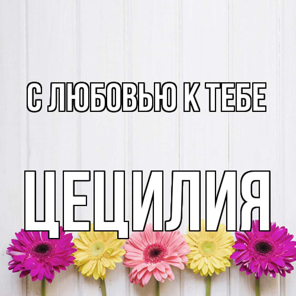 Открытка  с именем. Цецилия, С любовью к тебе  