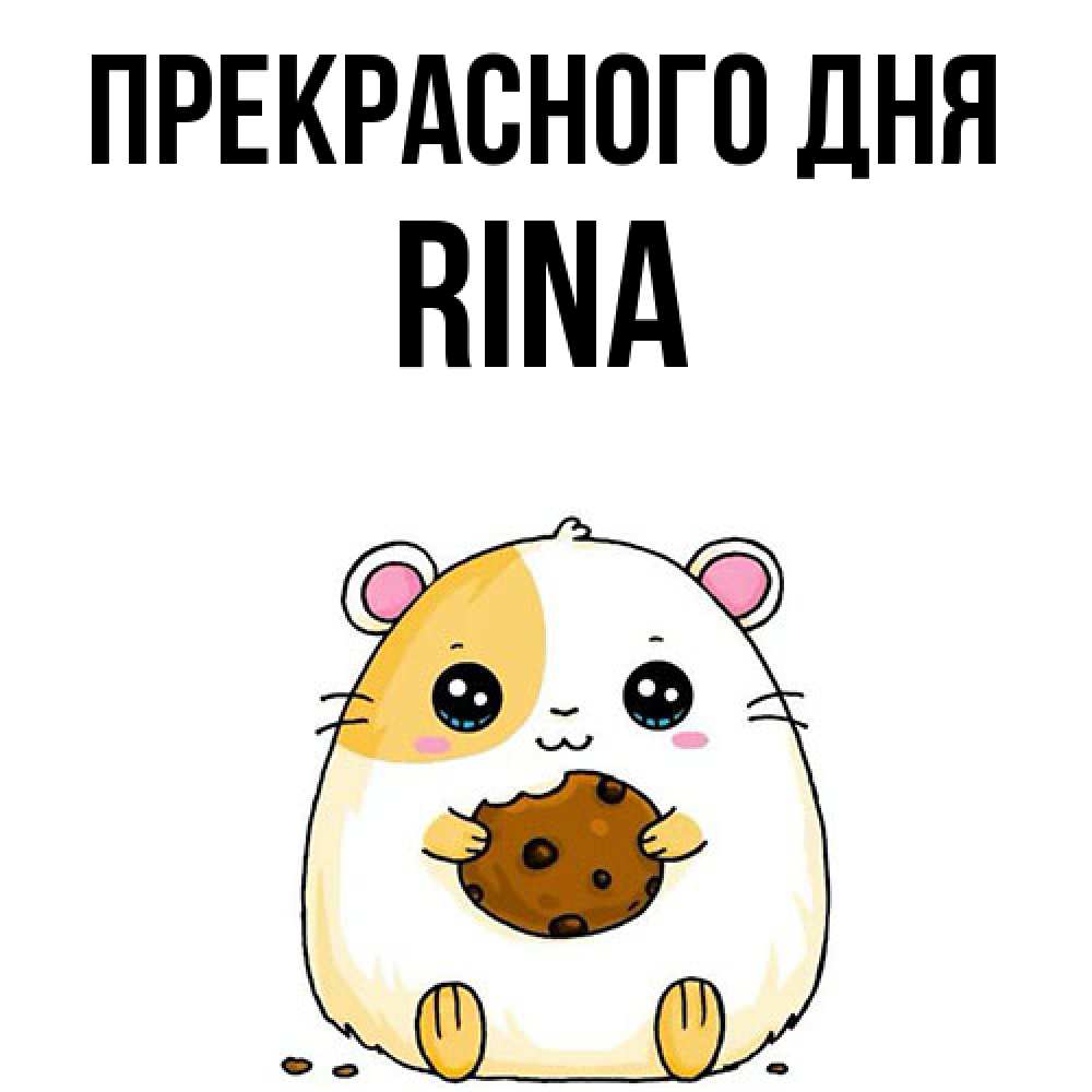 Открытка  с именем. Rina, Прекрасного дня  