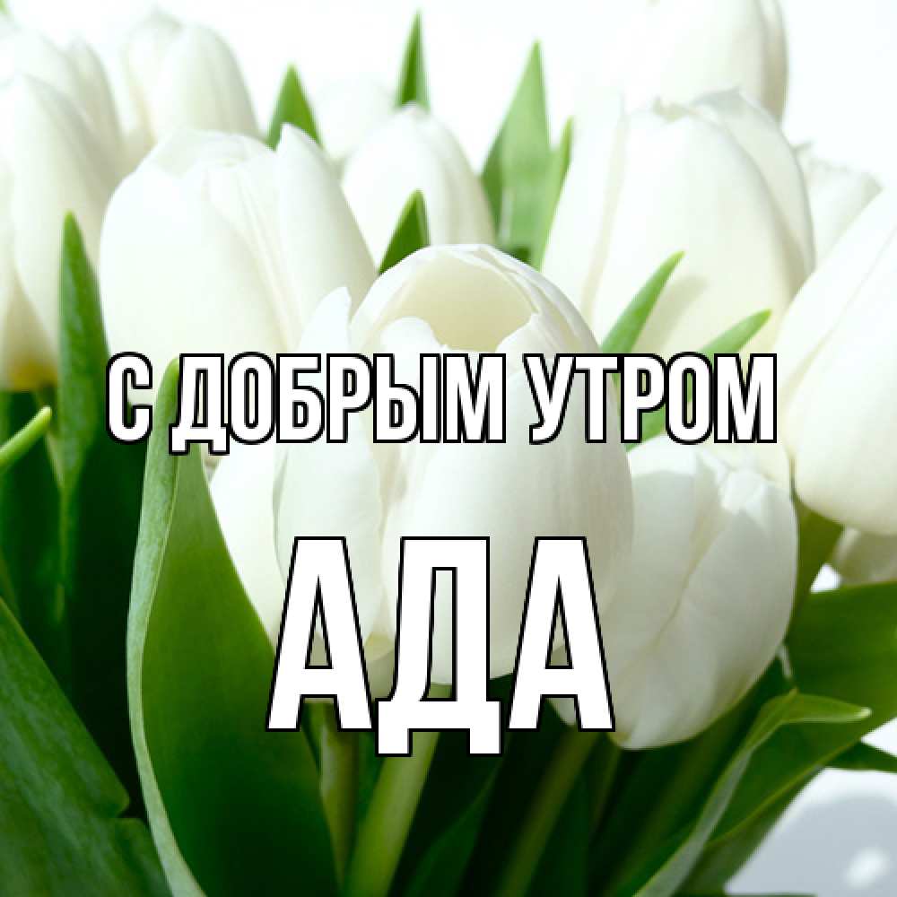Открытка  с именем. Ада, С добрым утром  