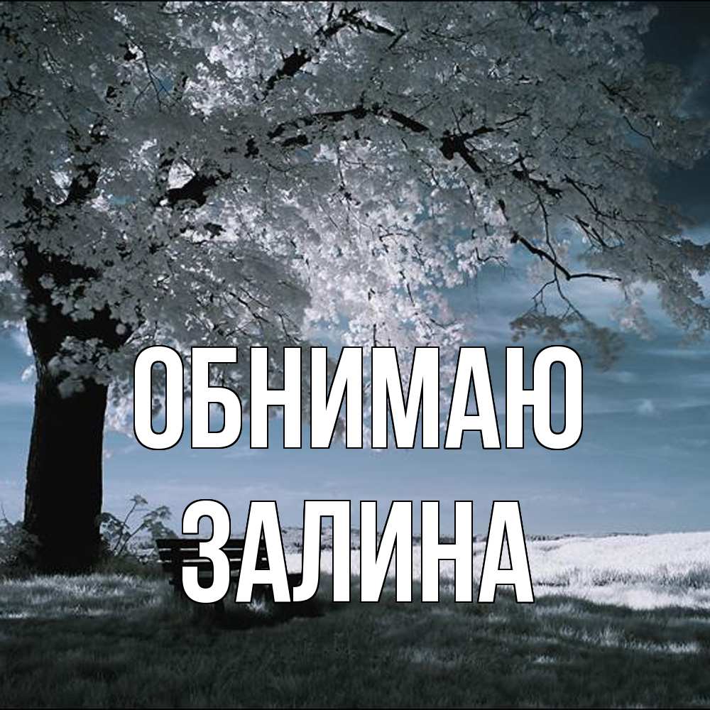 Открытка  с именем. Залина, Обнимаю  