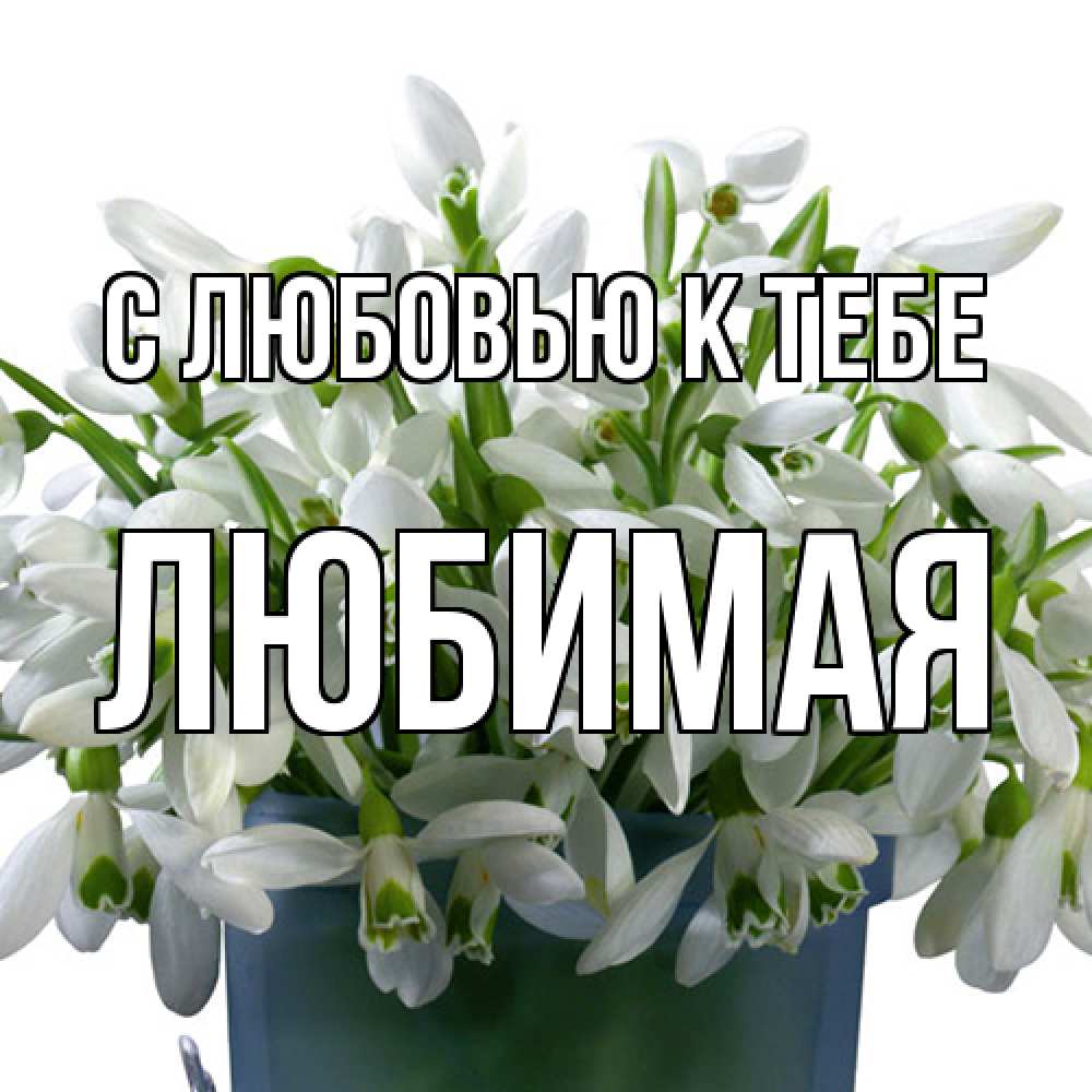 Открытка  с именем. Любимая, С любовью к тебе  
