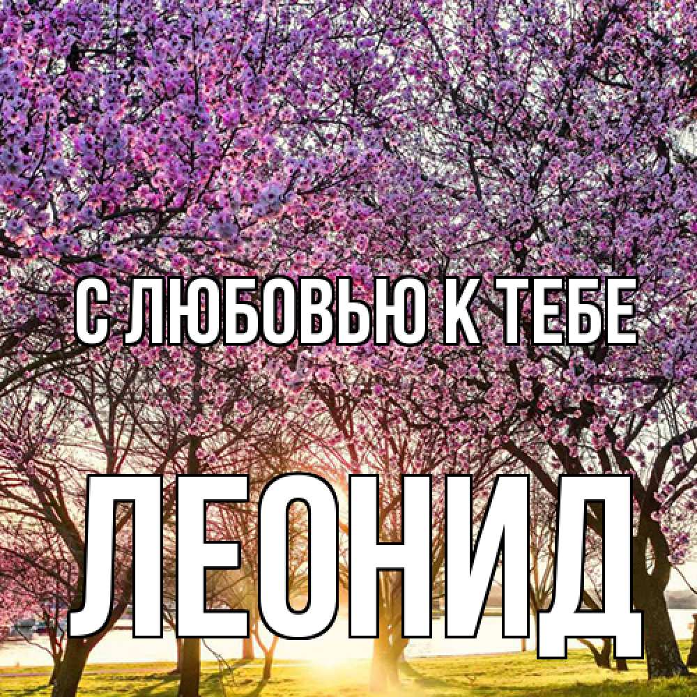 Открытка  с именем. Леонид, С любовью к тебе  