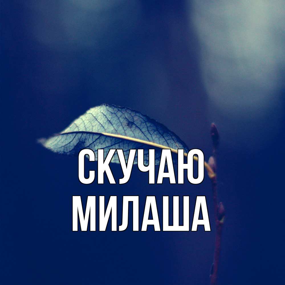 Открытка  с именем. Милаша, Скучаю  