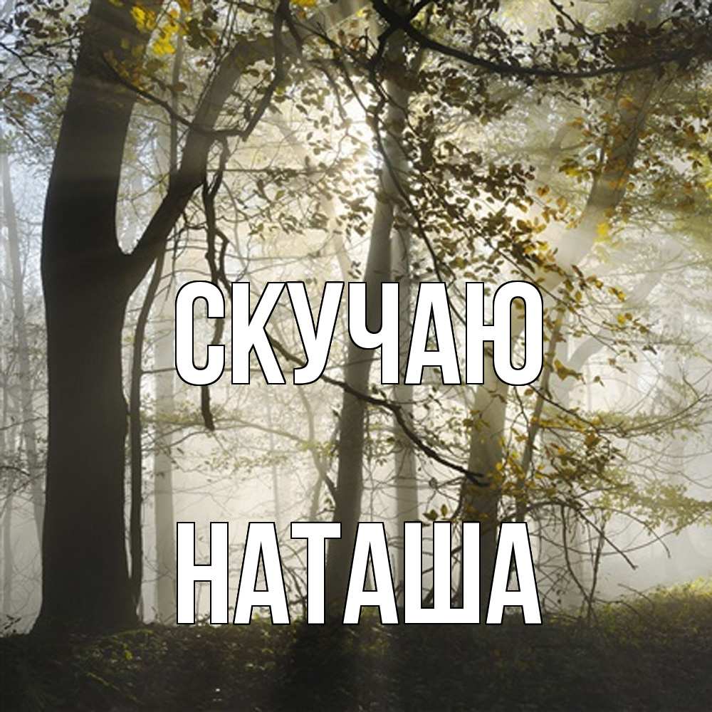 Открытка  с именем. Наташа, Скучаю  