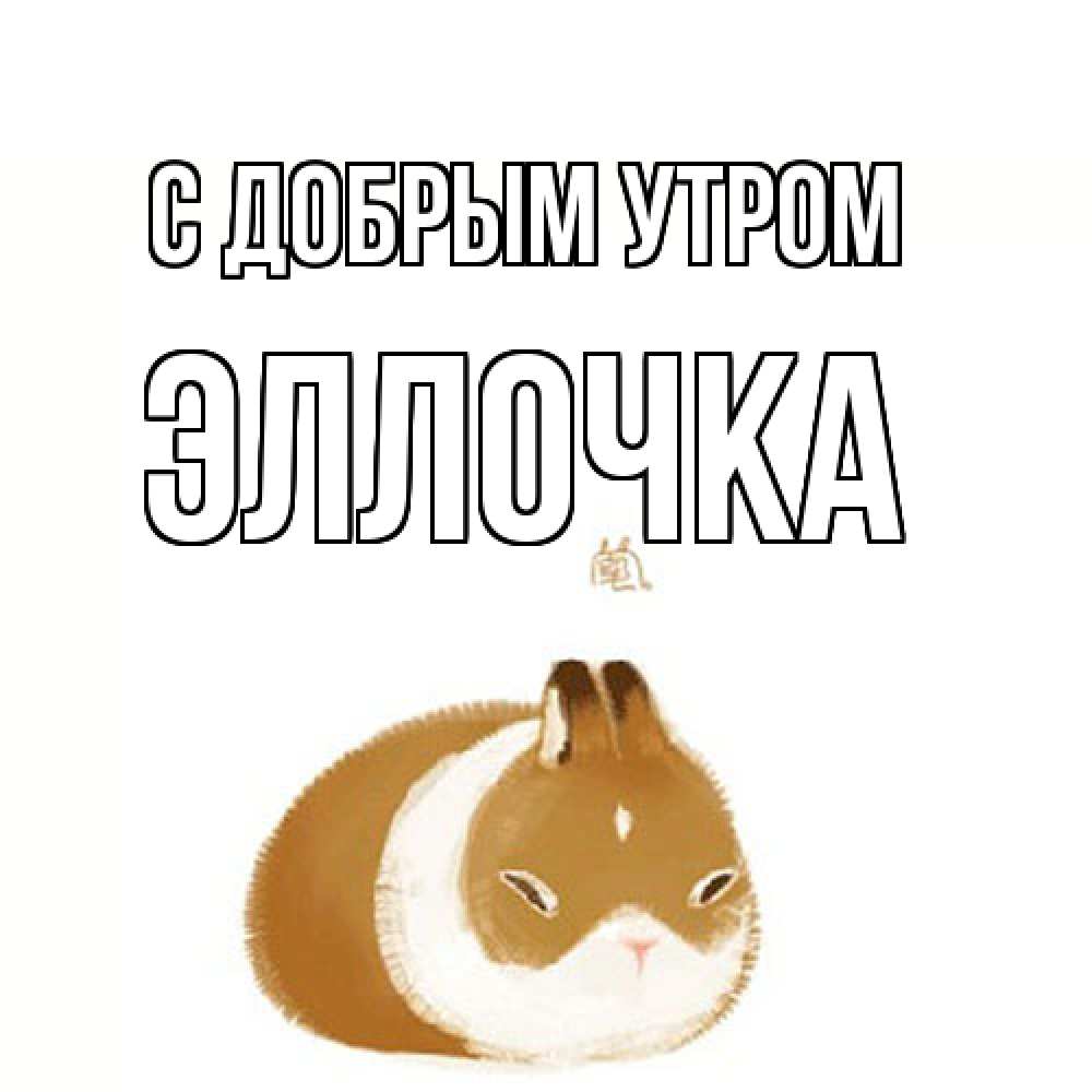 Открытка  с именем. Эллочка, С добрым утром  