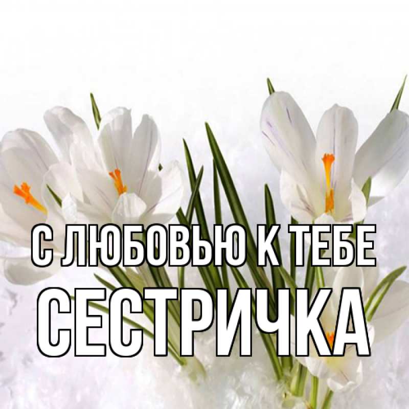 Картинка С любовью к тебе, Сестричка