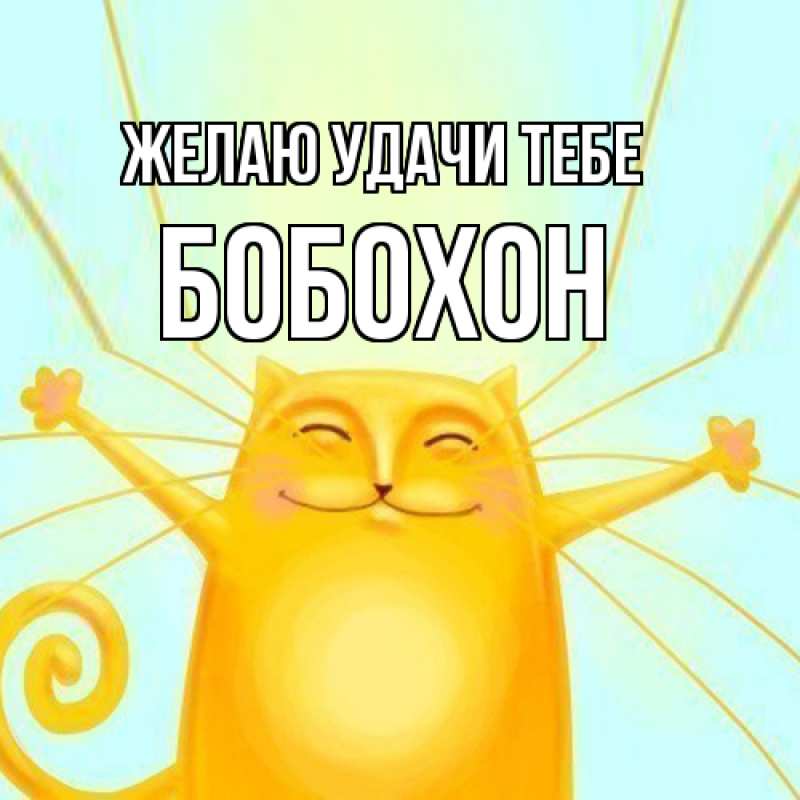 Картинка Желаю удачи тебе, Бобохон