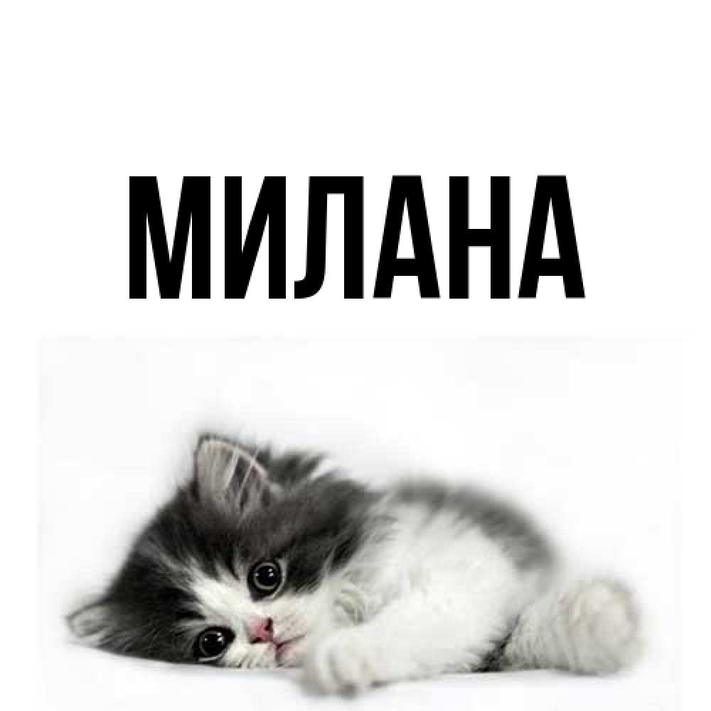 Открытка  с именем. Милана, Главная  