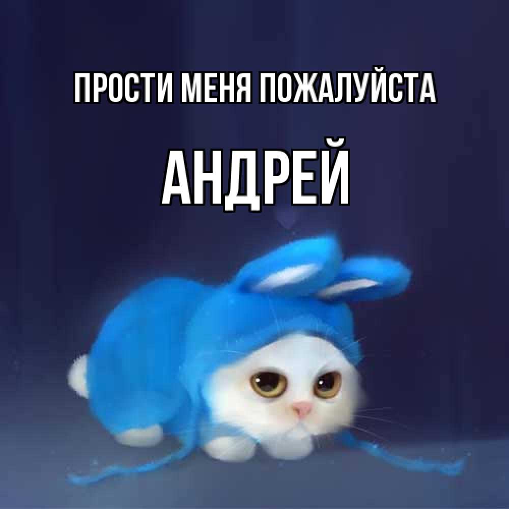 Открытка  с именем. Андрей, Прости меня пожалуйста  