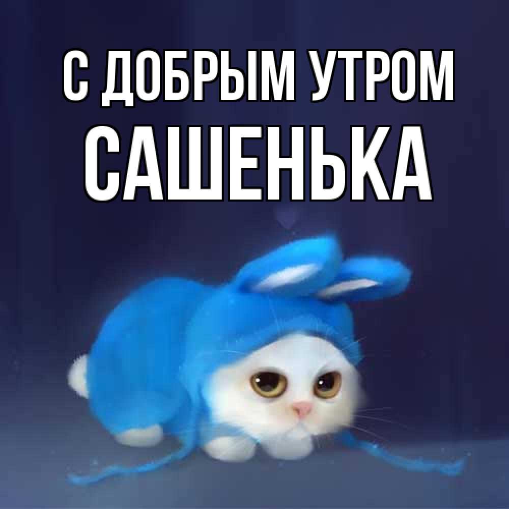 Открытка  с именем. Сашенька, С добрым утром  
