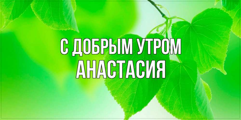 Открытка  с именем. Анастасия, С добрым утром  
