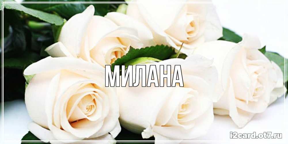 Открытка  с именем. Милана, Главная  