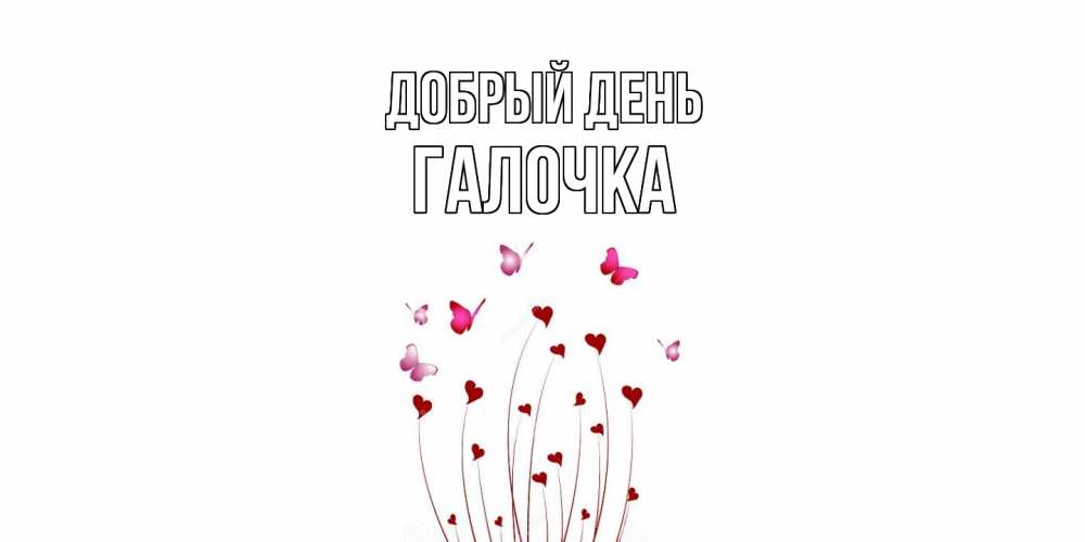 Открытка  с именем. Галочка, Добрый день  