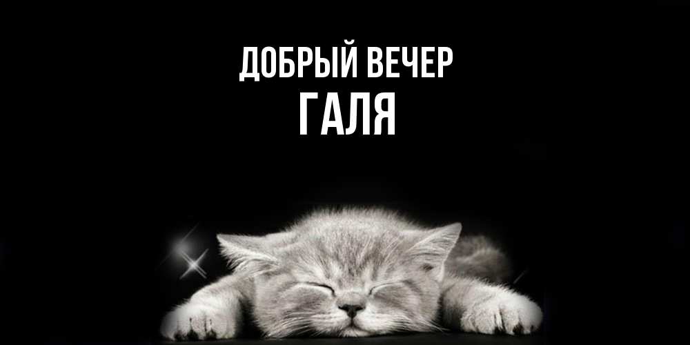 Открытка  с именем. Галя, Добрый вечер  