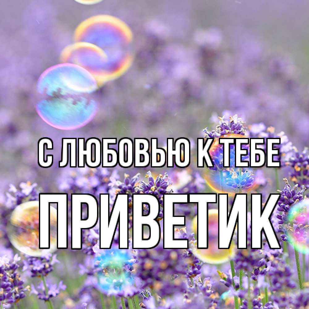 Открытка  с именем. приветик, С любовью к тебе  