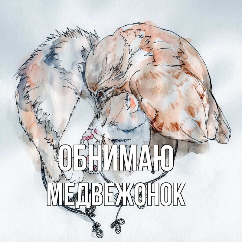 Картинка Обнимаю, Медвежонок
