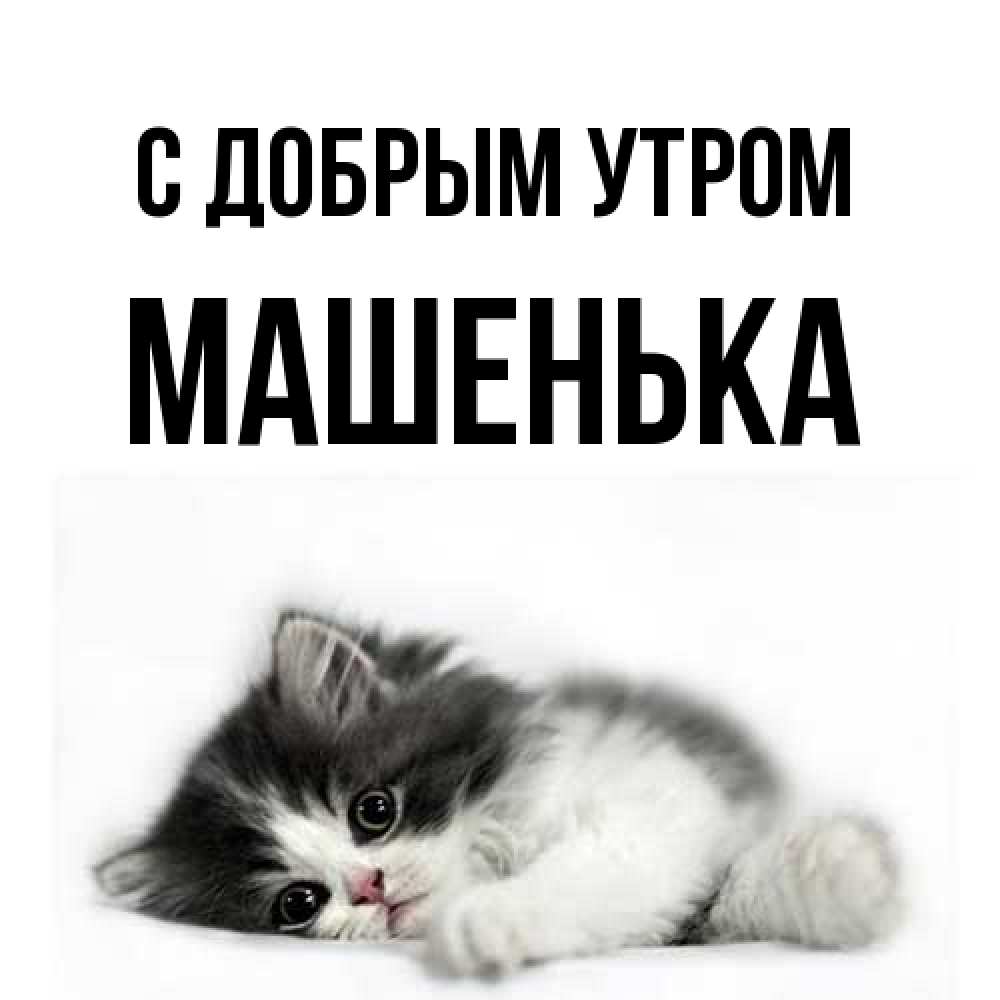 Открытка  с именем. Машенька, С добрым утром  