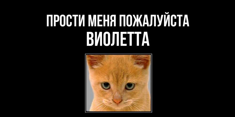 Открытка  с именем. Виолетта, Прости меня пожалуйста  