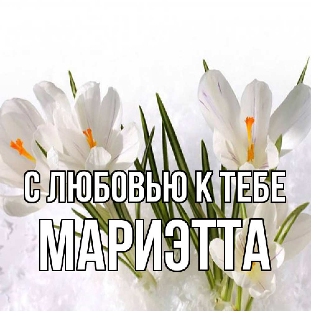 Открытка  с именем. Мариэтта, С любовью к тебе  