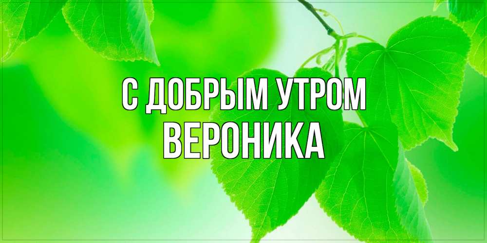 Открытка  с именем. Вероника, С добрым утром  