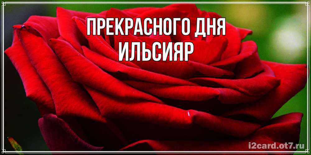 Открытка  с именем. Ильсияр, Прекрасного дня  