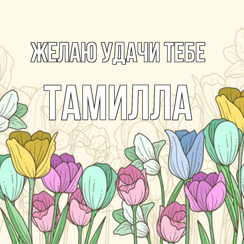 Картинка Желаю удачи тебе, Тамилла