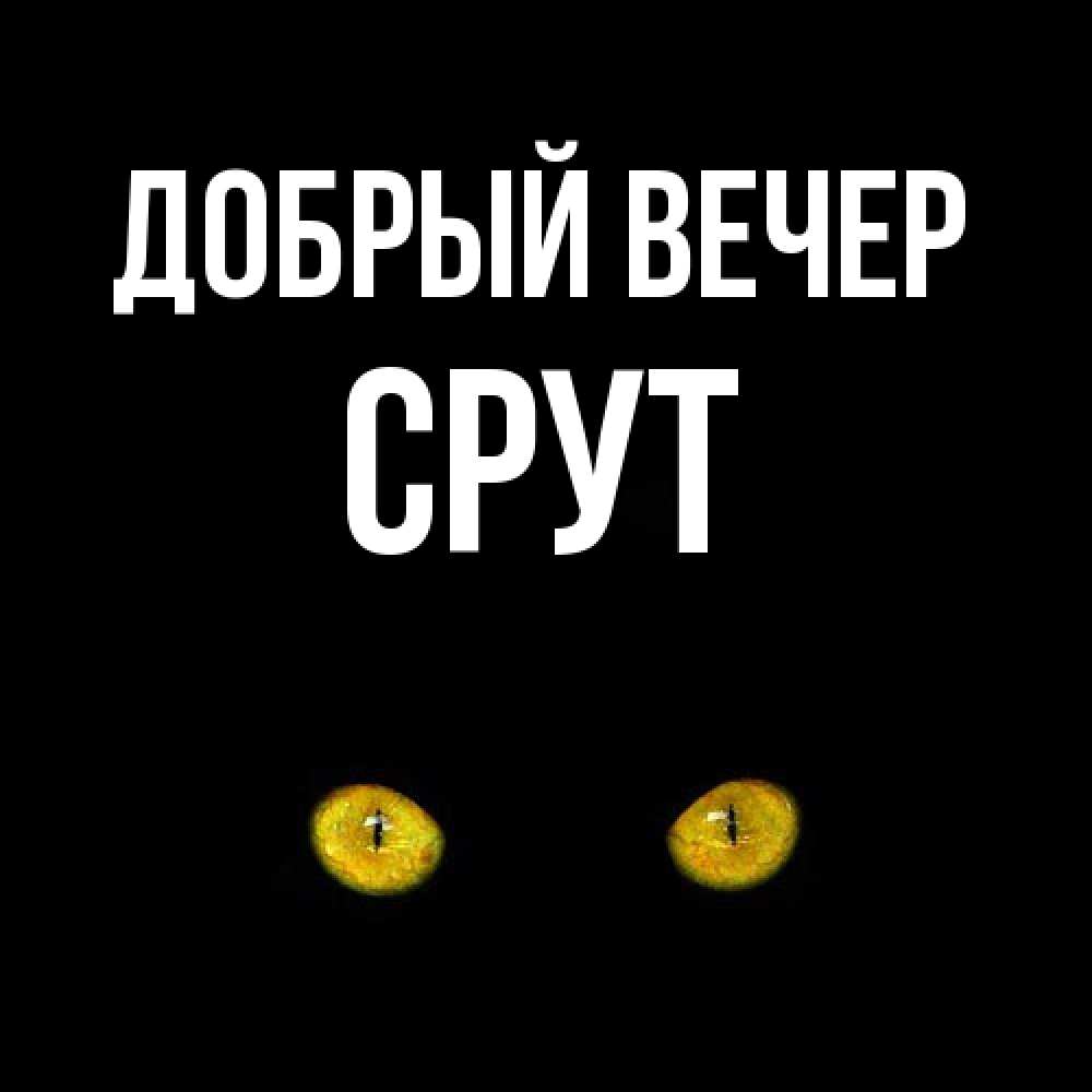 Открытка  с именем. срут, Добрый вечер  